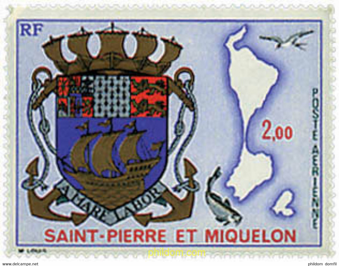 36944 MNH SAN PEDRO Y MIQUELON 1974 ESCUDO - Usados