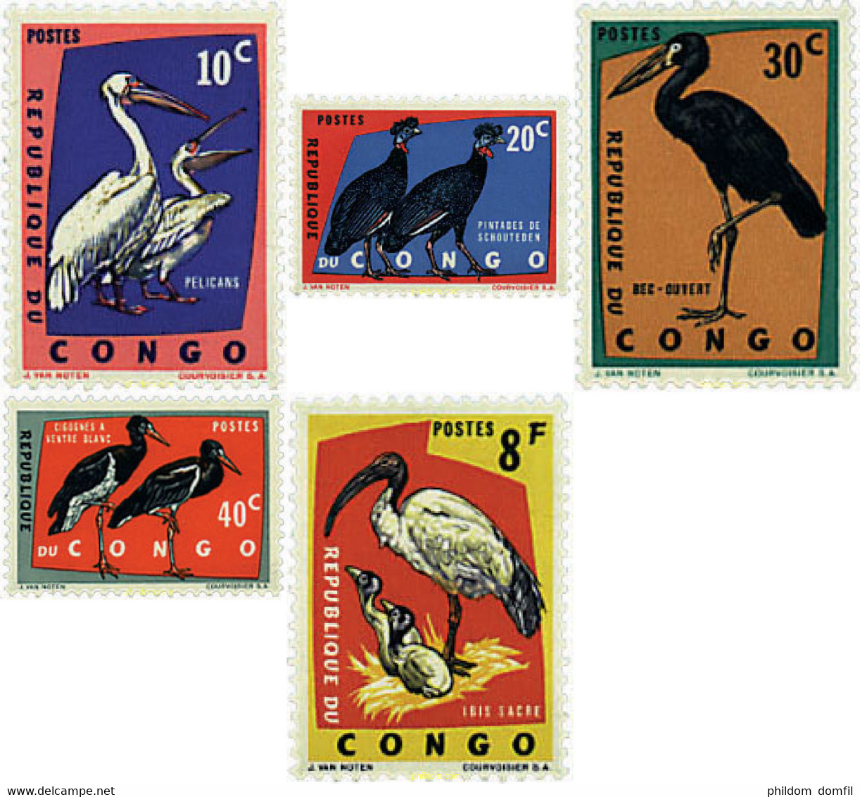 655815 MNH CONGO EX-BELGA 1963 PROTECCION DE LAS AVES - Autres & Non Classés