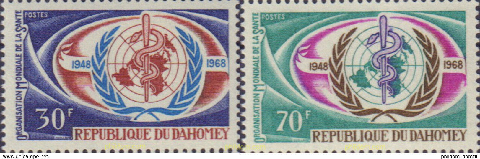 600159 MNH DAHOMEY 1968 ORGANIZACION MUNDIAL DE LA SALUD - Altri & Non Classificati