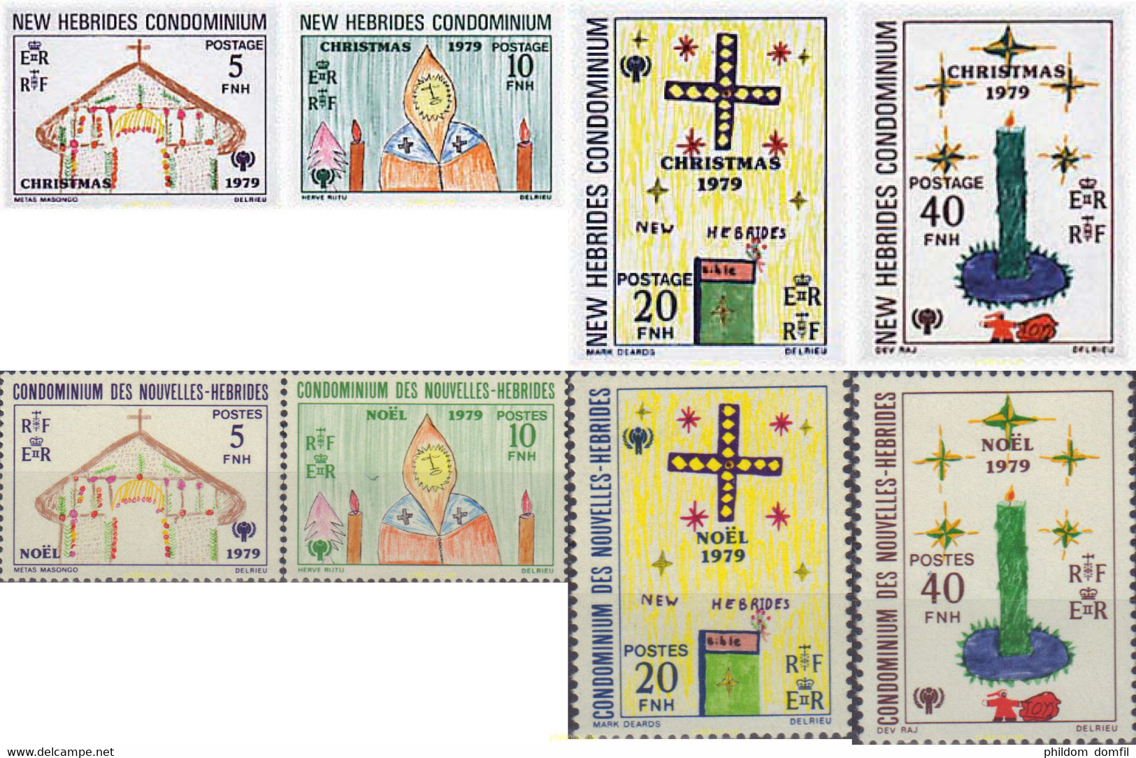 138033 MNH NUEVAS HEBRIDAS 1979 NAVIDAD. AÑO INTERNACIONAL DEL NIÑO - Collections, Lots & Series