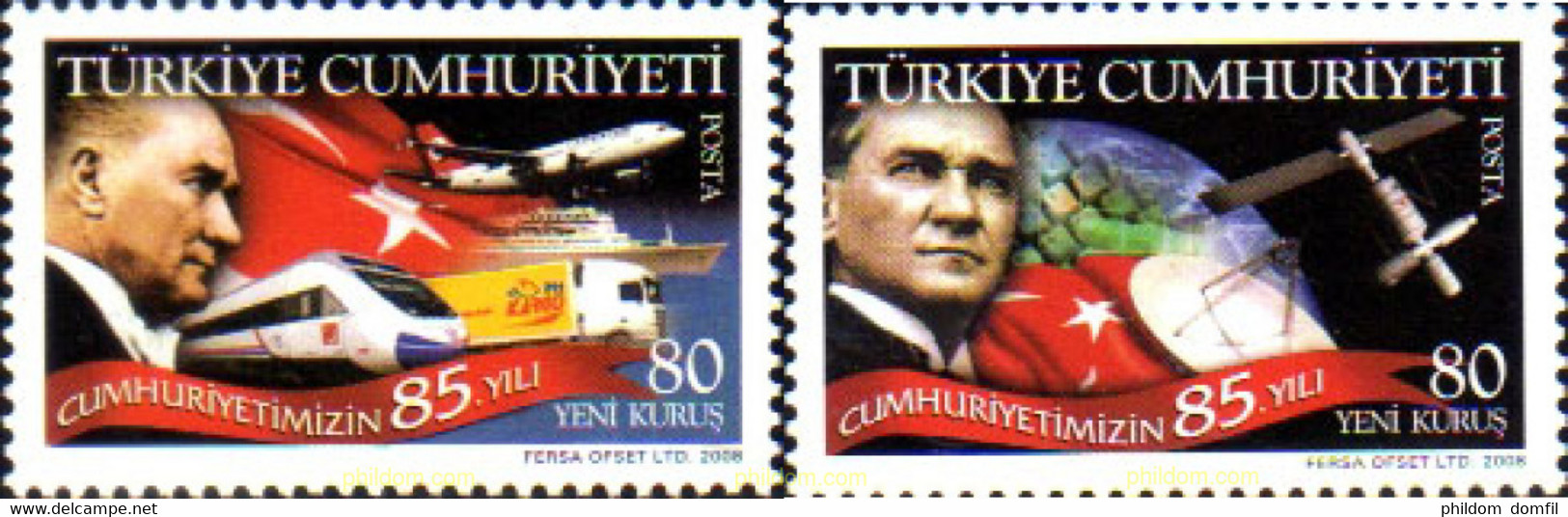 237554 MNH TURQUIA 2008 85 ANIVERSARIO DE LA REPUBLICA - Verzamelingen & Reeksen