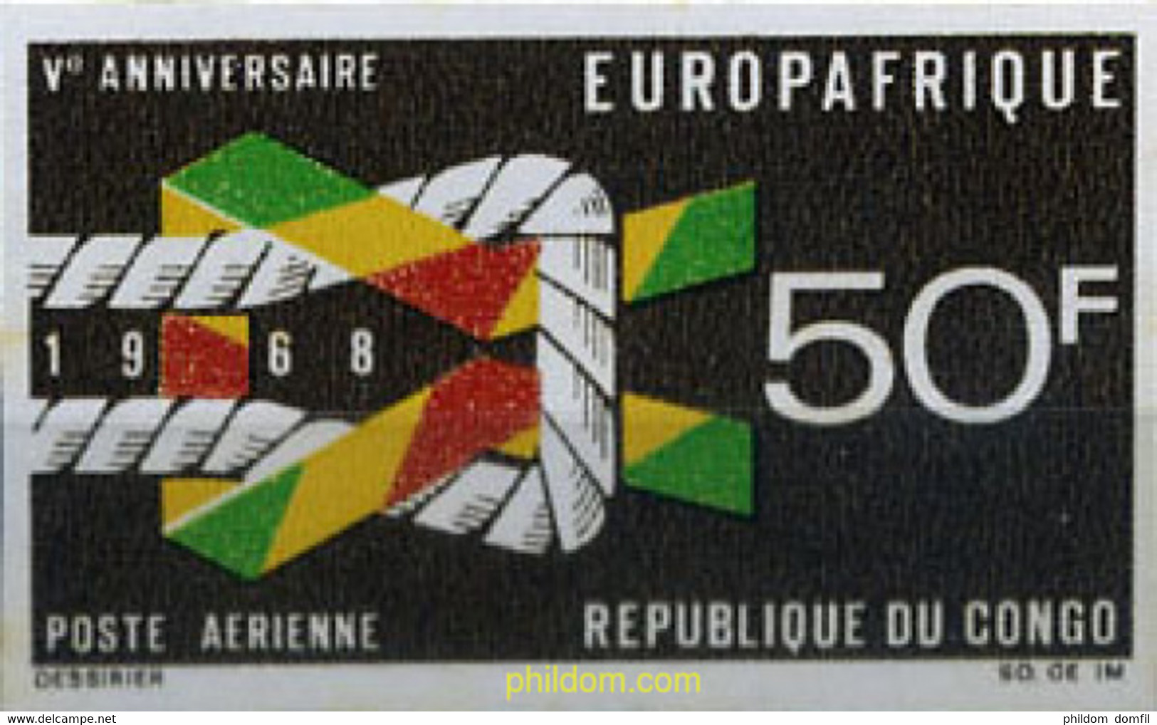194006 MNH CONGO 1968 EUROPAFRICA - FDC