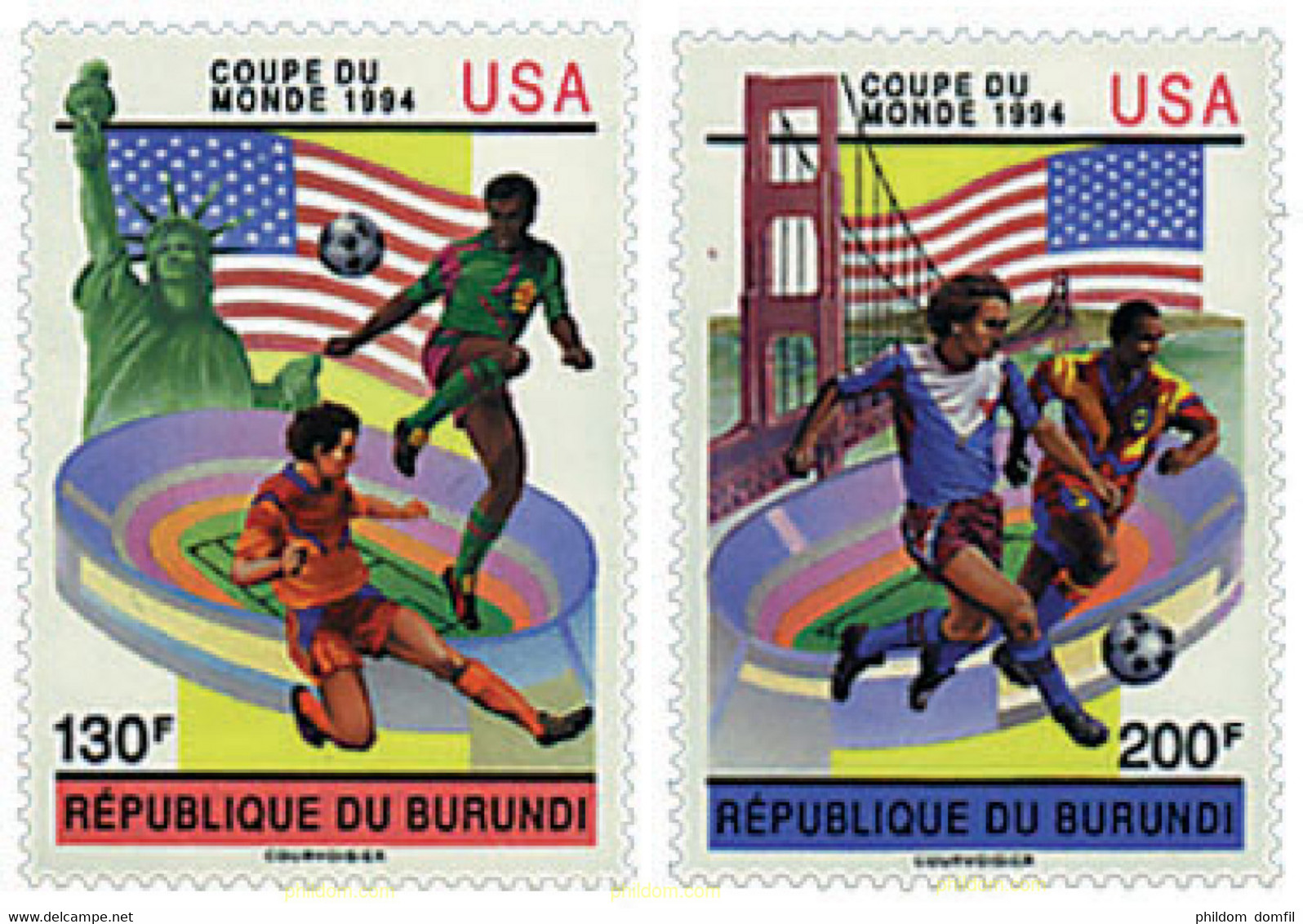 28021 MNH BURUNDI 1993 COPA DEL MUNDO DE FUTBOL. USA-94 - Unused Stamps