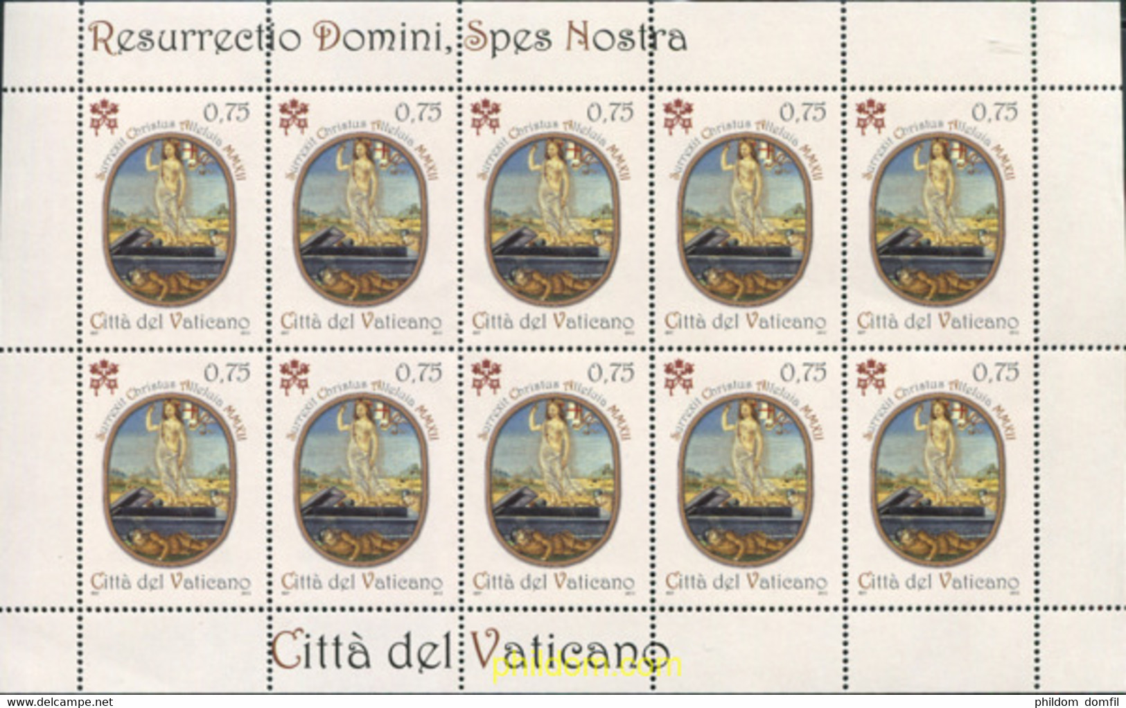 688611 MNH VATICANO 2012 PASCUA 2012 - Gebruikt