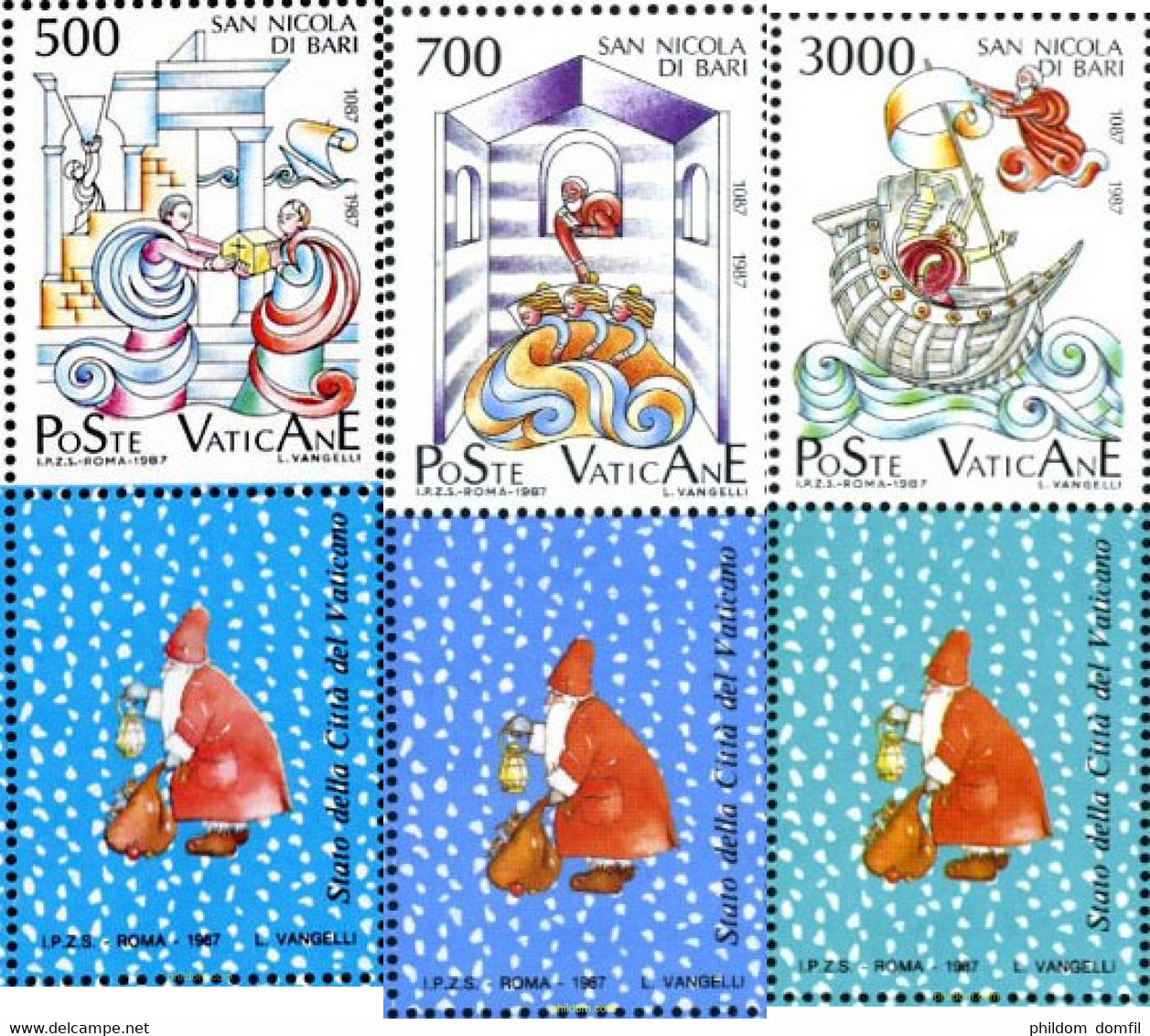 686408 MNH VATICANO 1987 9 CENTENARIO DE LA TRANSFERENCIA DEL RELICARIO DE SAN NICOLAS DE MYRE A BARI - Used Stamps