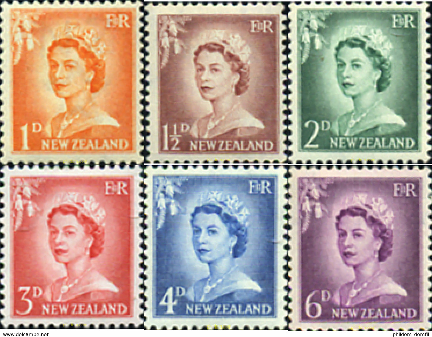 348846 MNH NUEVA ZELANDA 1955 BASICA - Errors, Freaks & Oddities (EFO)