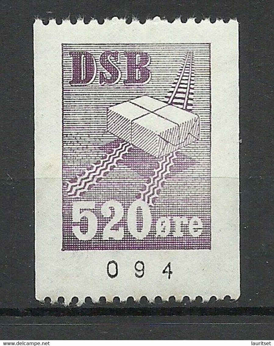 DENMARK Dänemark Railway Packet Stamp Eisenbahn Paketmarke 520 öre MNH - Colis Postaux