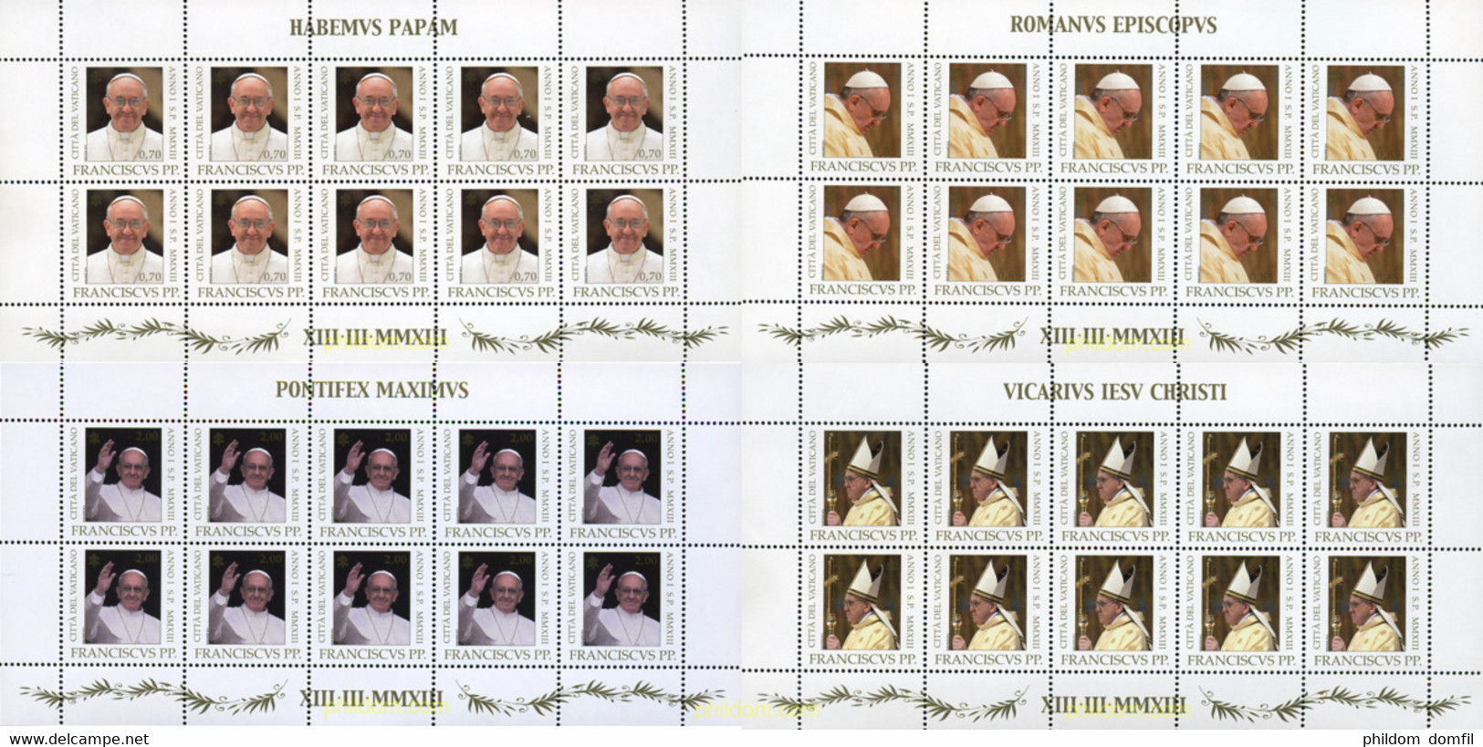 304123 MNH VATICANO 2013 PAPA FRANCISCO I - Usati