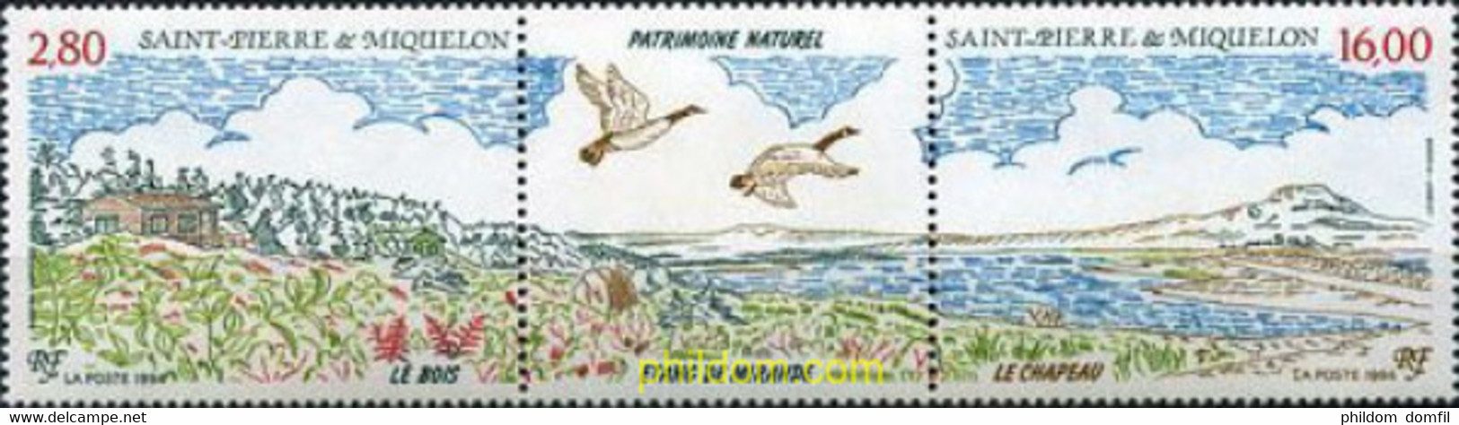 161456 MNH SAN PEDRO Y MIQUELON 1994 PATRIMONIO NATURAL - Oblitérés