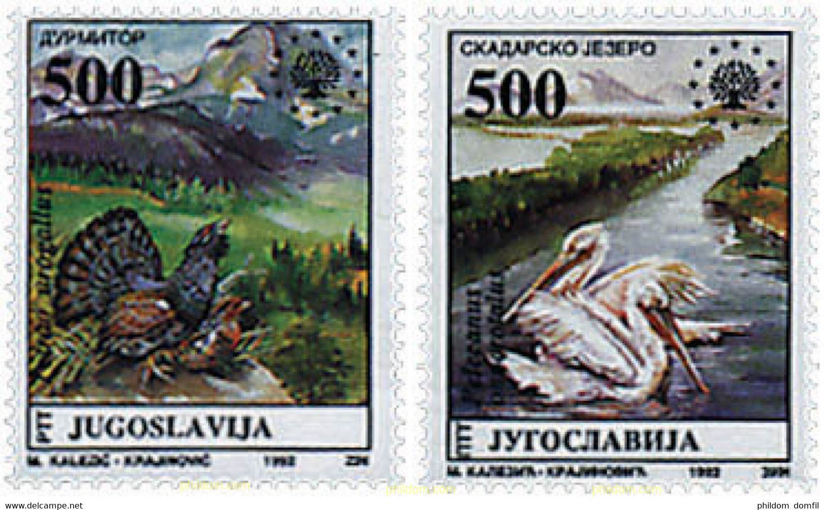 67329 MNH YUGOSLAVIA 1992 PROTECCION EUROPEA DE LA NATURALEZA - Collections, Lots & Séries