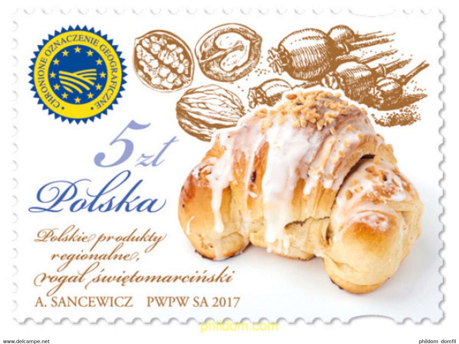 659823 MNH POLONIA 2017 GASTRONOMIA - CROISSANT - Ohne Zuordnung