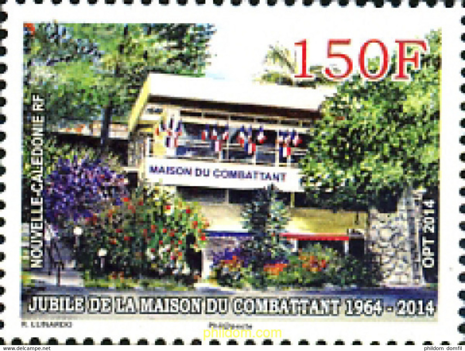 321908 MNH NUEVA CALEDONIA 2014 HOGAR DEL COMBATIENTE - Gebraucht