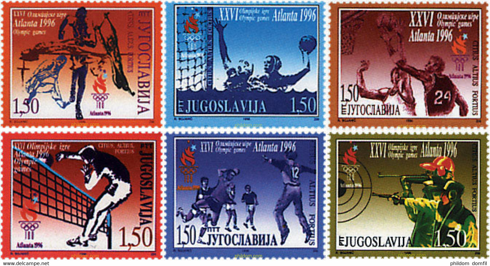 67359 MNH YUGOSLAVIA 1996 26 JUEGOS OLIMPICOS VERANO ATLANTA 1996 - Gebraucht