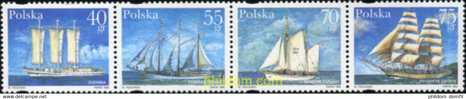 169189 MNH POLONIA 1996 BARCOS - Ohne Zuordnung