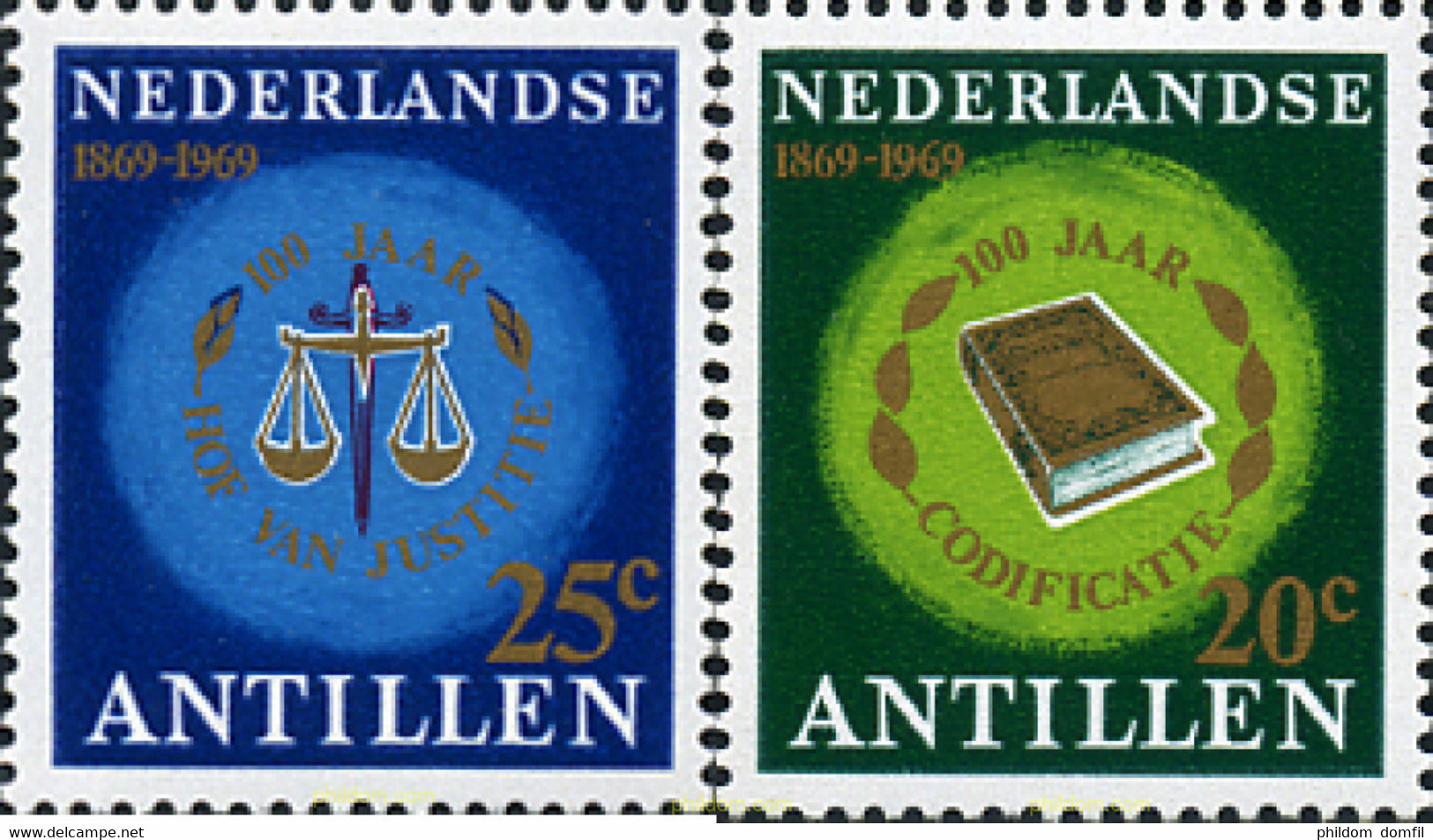 282899 MNH ANTILLAS HOLANDESAS 1969 CENTENARIO DE LA CORTE DE JUSTICIA - Autres & Non Classés