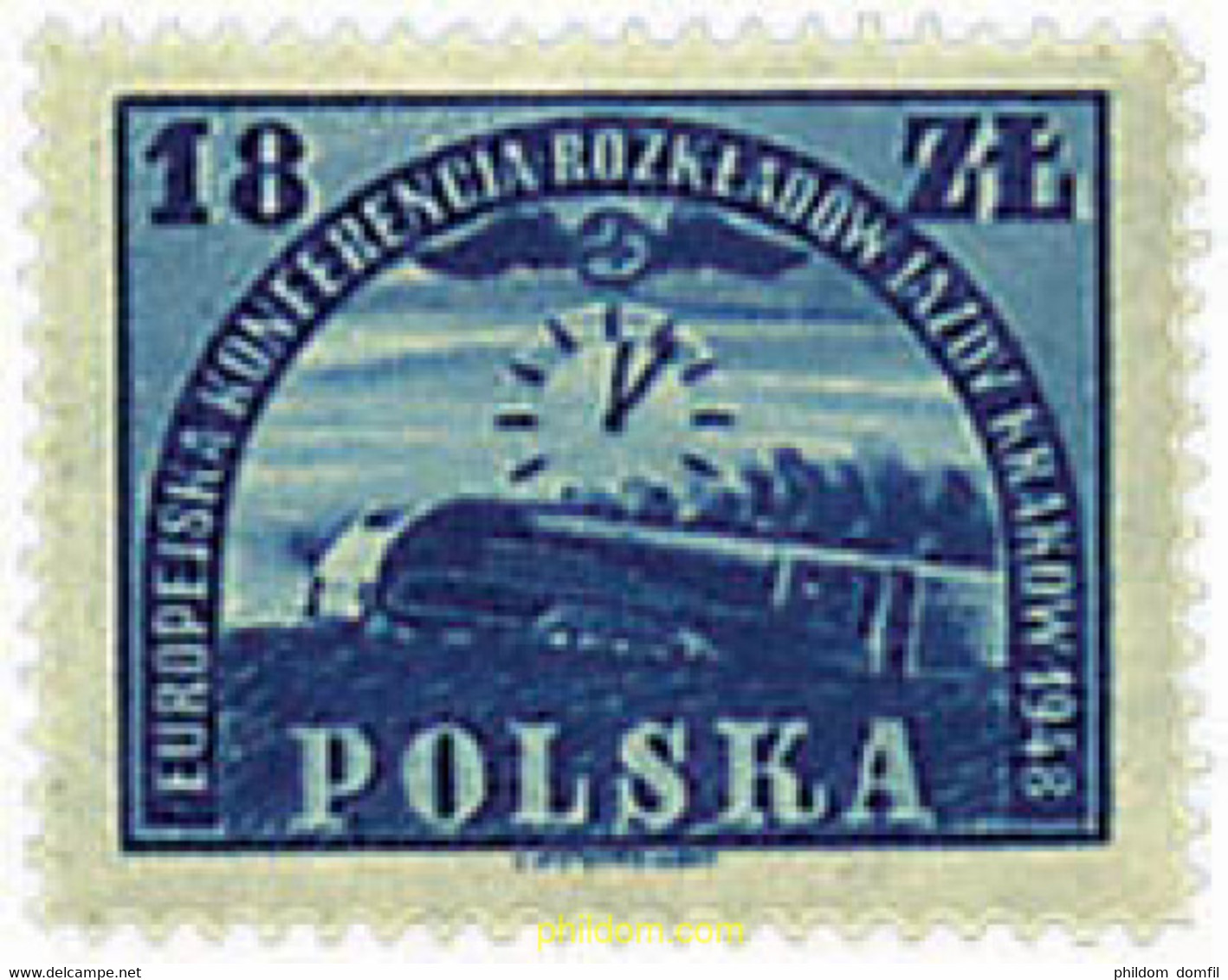 57104 MNH POLONIA 1948 CONFERENCIA EUROPEA DE HORARIOS FERROVIARIOS - Non Classés