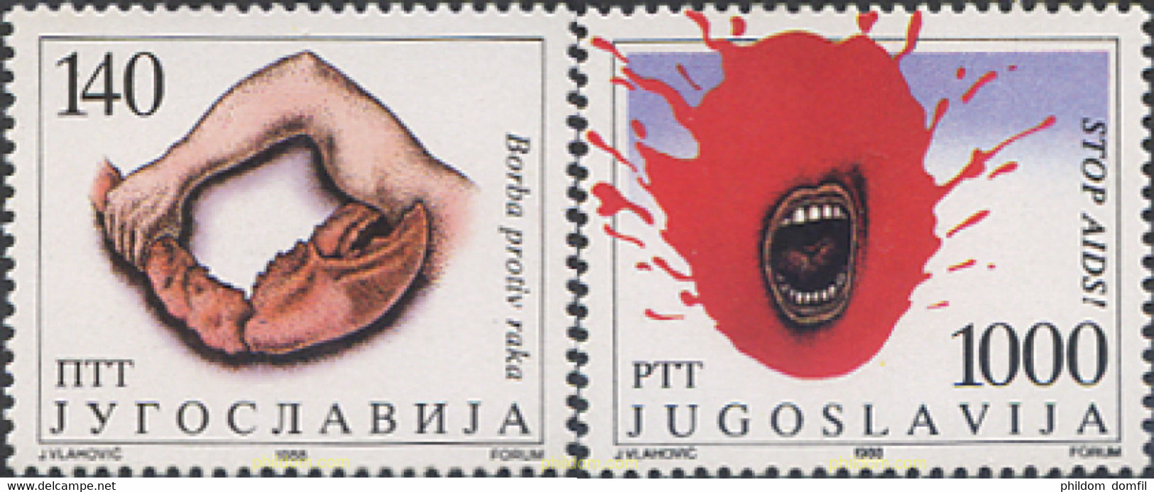 276638 MNH YUGOSLAVIA 1988 PARAD EL SIDA - Collezioni & Lotti