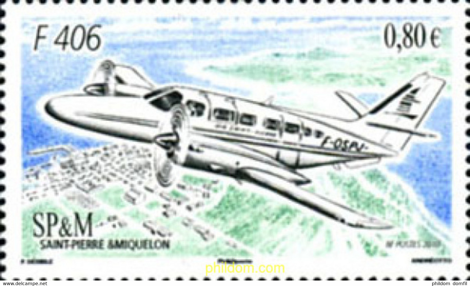 253120 MNH SAN PEDRO Y MIQUELON 2010 AVION - Oblitérés