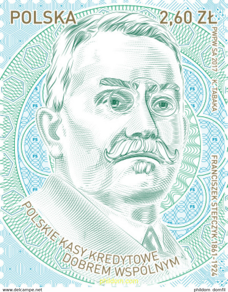 659795 MNH POLONIA 2017 FRANCISZEK STEFCZYK - CREADOR DE LA COPERATIVA POLACA DE CREDITO - Non Classificati