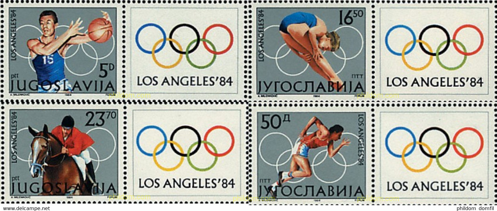 672213 MNH YUGOSLAVIA 1984 23 JUEGOS OLIMPICOS VERANO LOS ANGELES 1984 - Collections, Lots & Séries