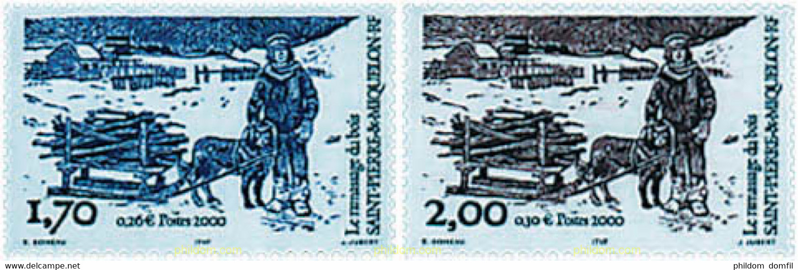 70012 MNH SAN PEDRO Y MIQUELON 2000 LEÑADOR - Usados