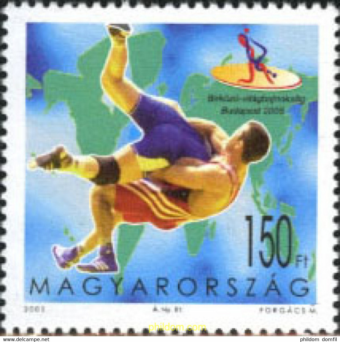 198027 MNH HUNGRIA 2005 CAMPEONATO MUNDIAL DE LUCHA 2005 - Usati