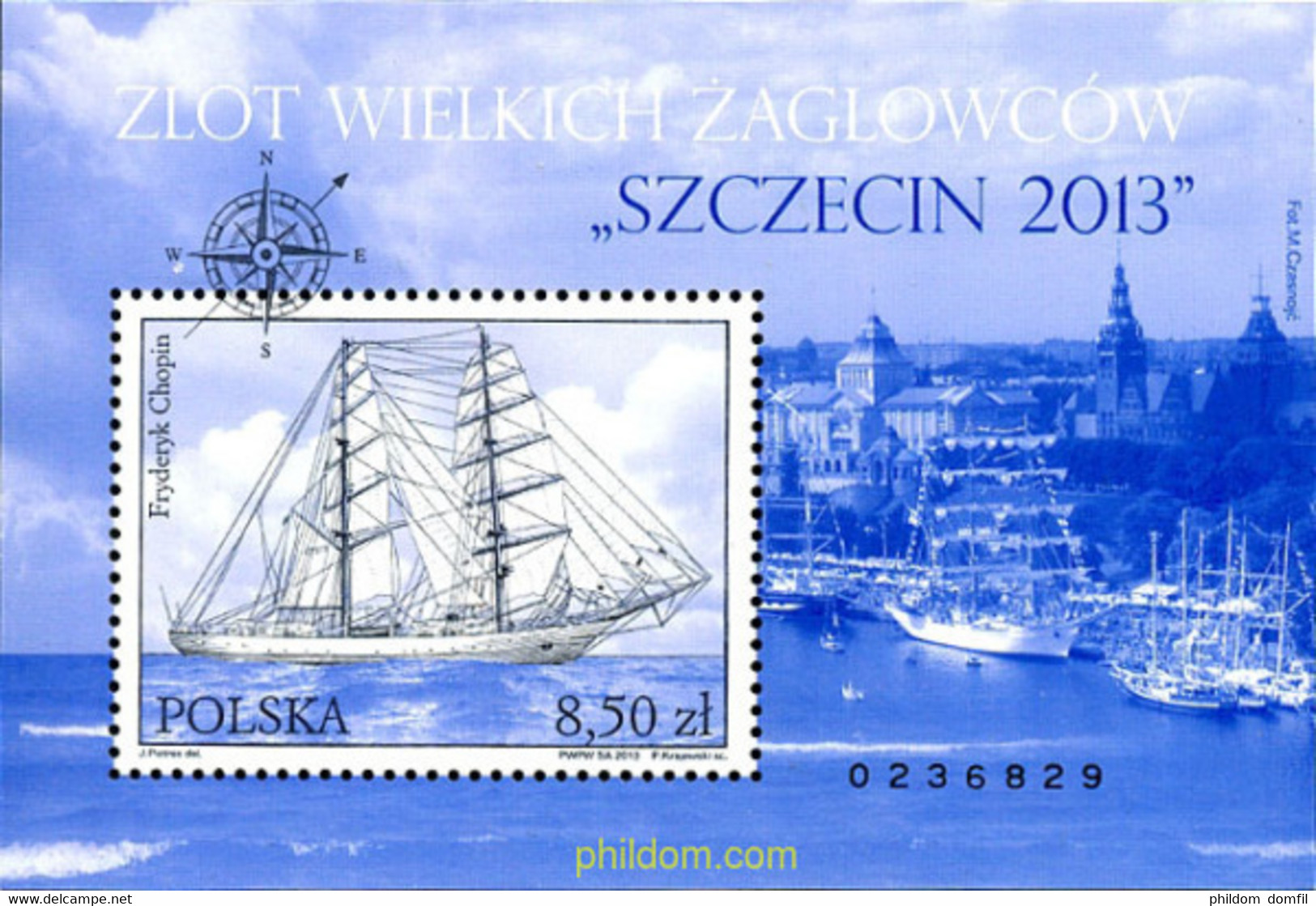 308313 MNH POLONIA 2013 VELERO - Ohne Zuordnung