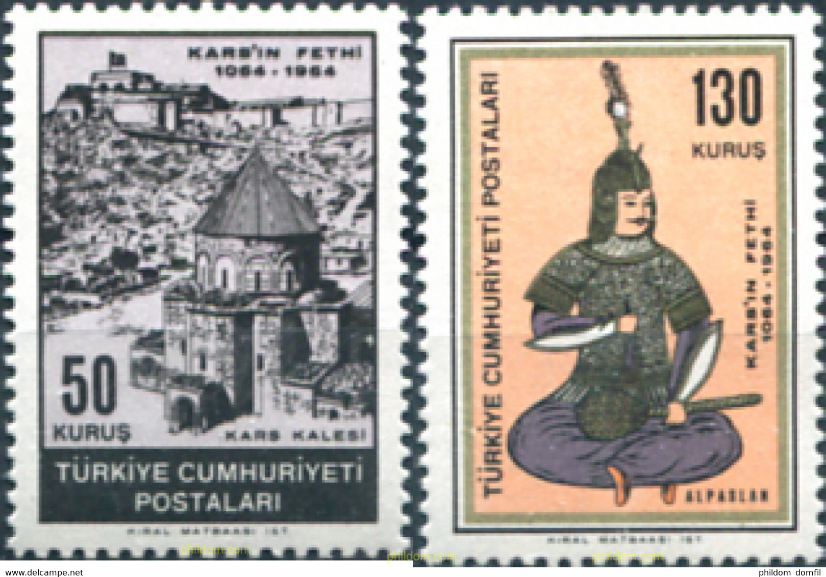 172336 MNH TURQUIA 1964 9 CENTENARIO DE LA CONQUISTA DE KARS - Lots & Serien