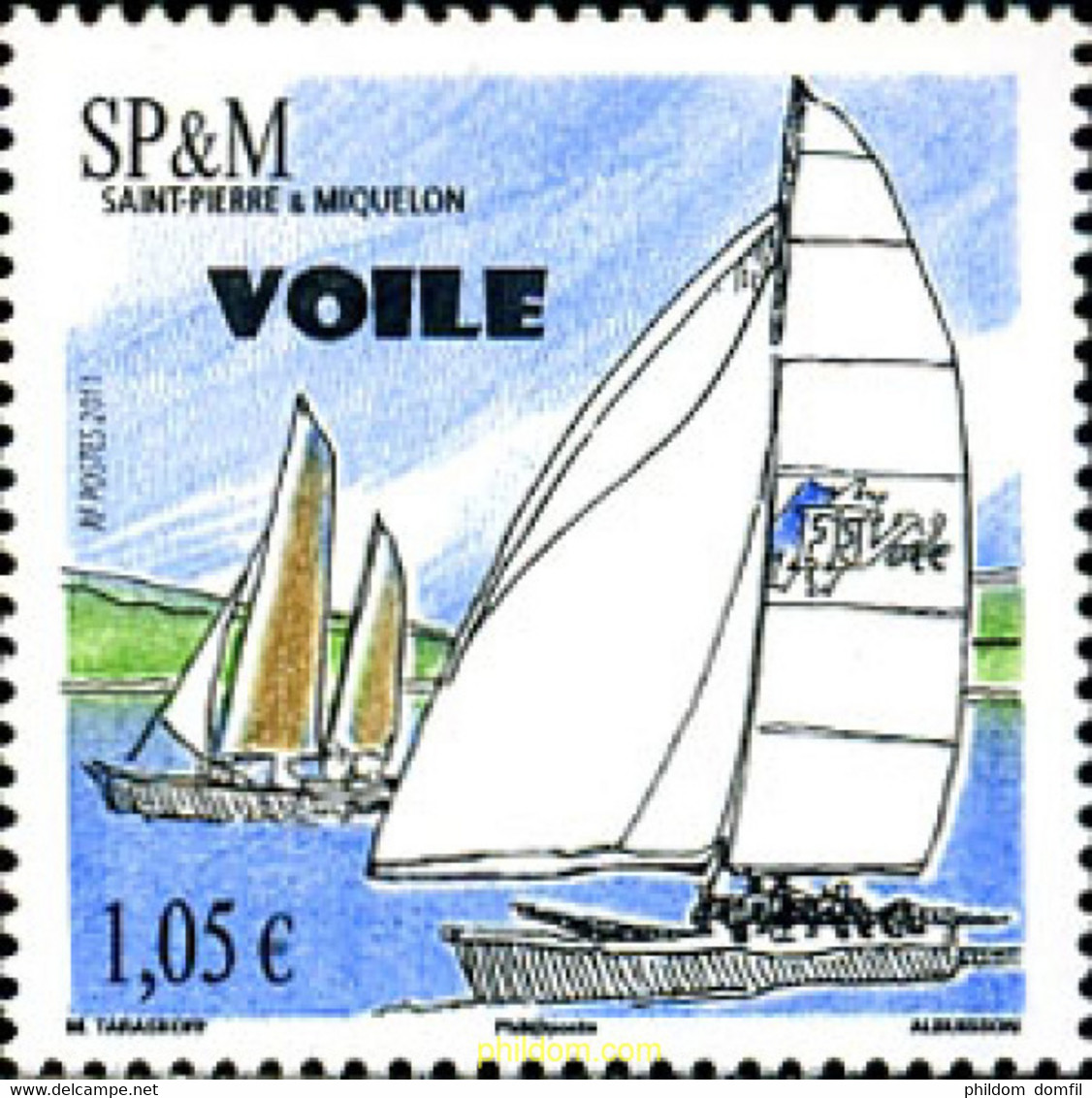 267134 MNH SAN PEDRO Y MIQUELON 2011 VELA - Gebruikt