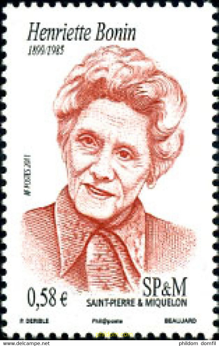 263355 MNH SAN PEDRO Y MIQUELON 2011 PERSONALIDAD - Usados