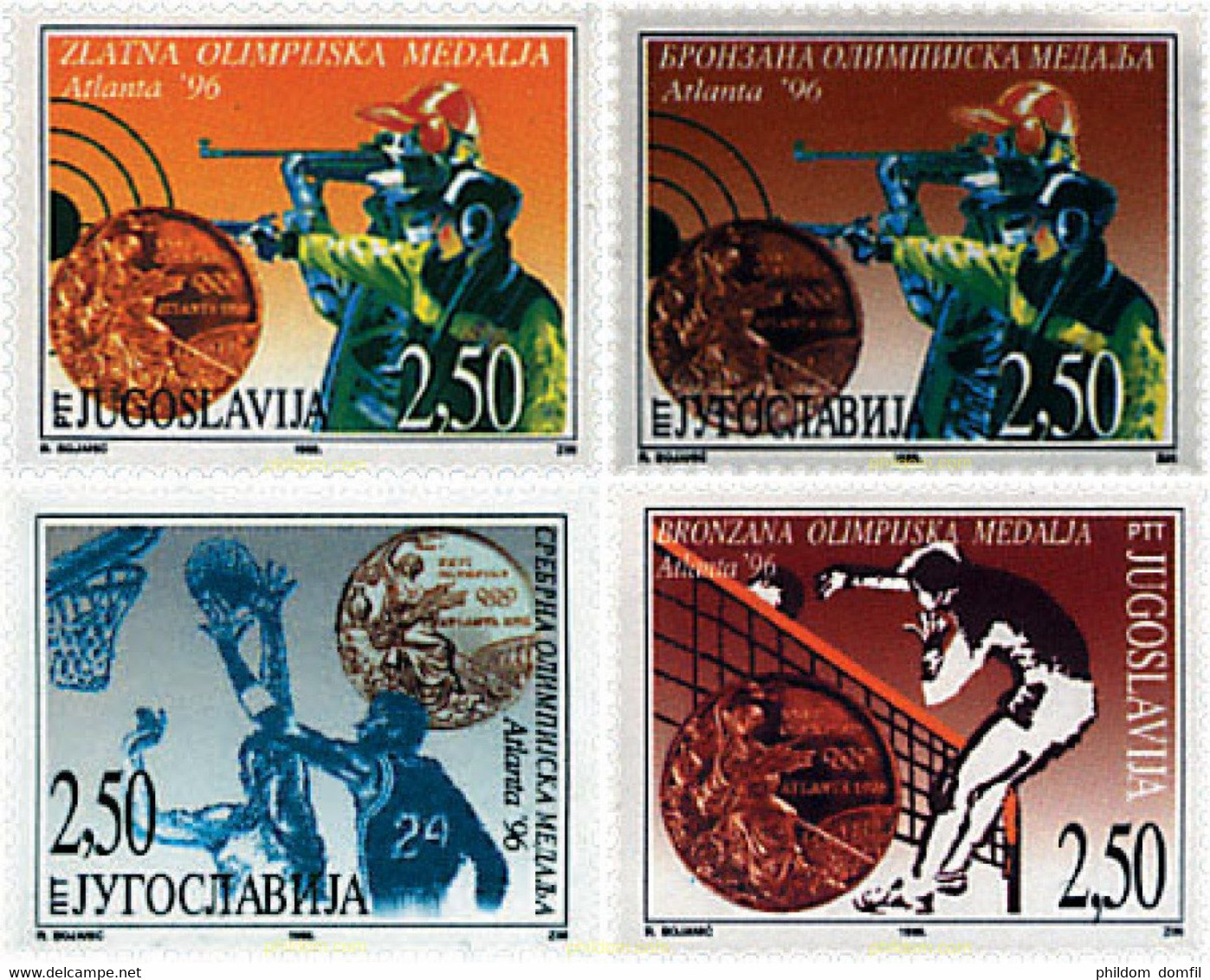 67357 MNH YUGOSLAVIA 1996 26 JUEGOS OLIMPICOS VERANO ATLANTA 1996 - Usados