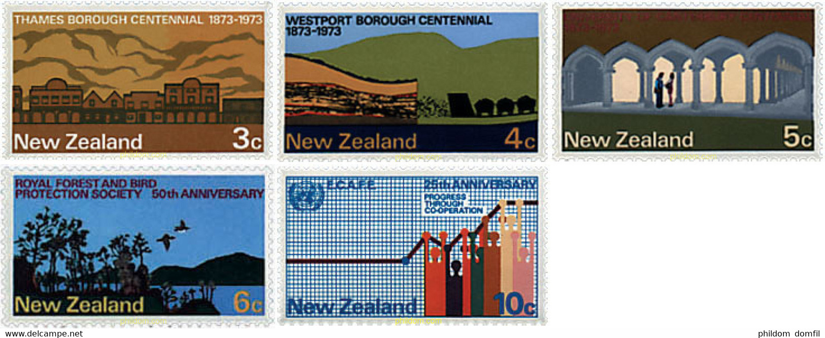 667837 MNH NUEVA ZELANDA 1973 ANIVERSARIOS - Plaatfouten En Curiosa