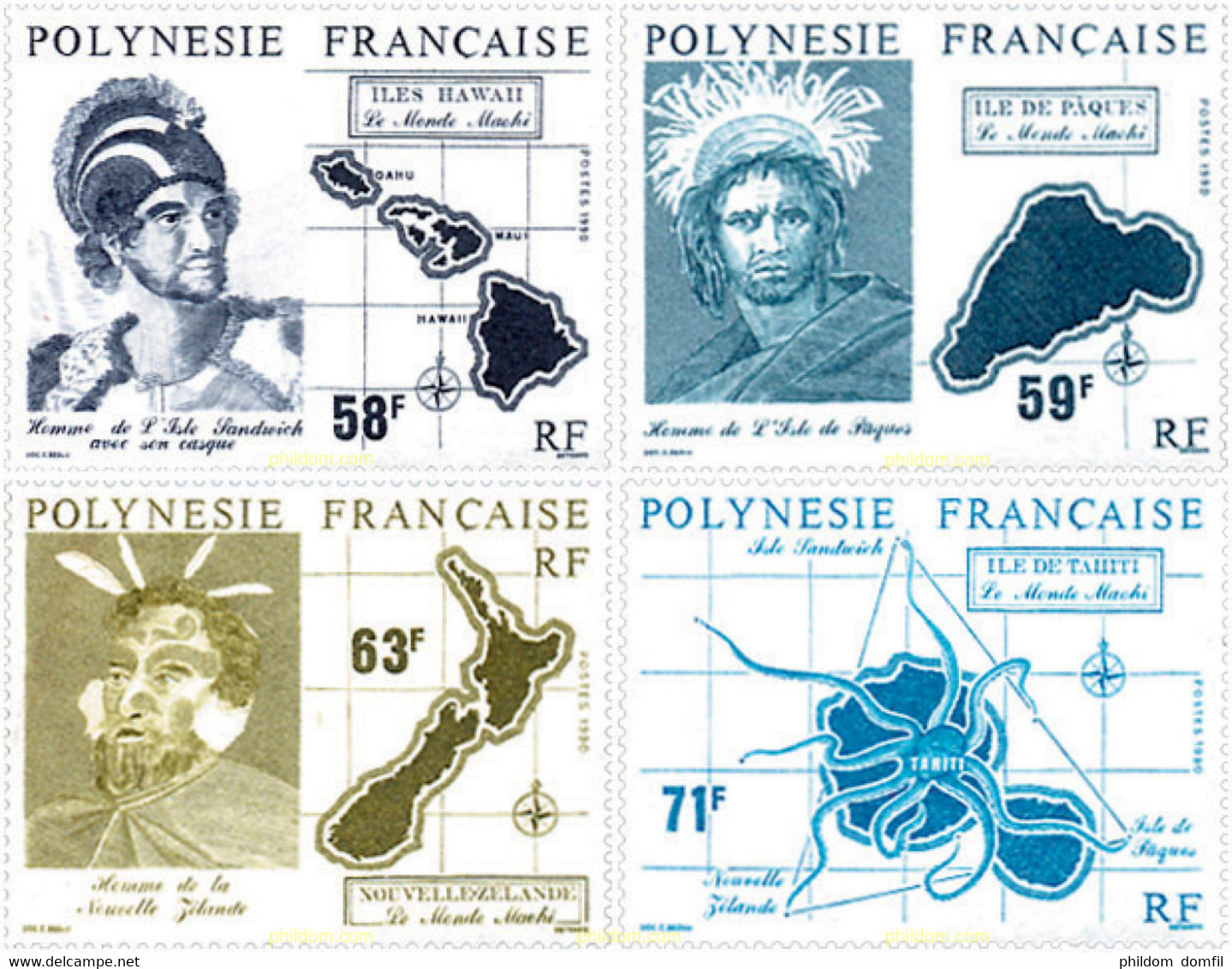 147907 MNH POLINESIA FRANCESA 1990 EL MUNDO MAHOI - Oblitérés