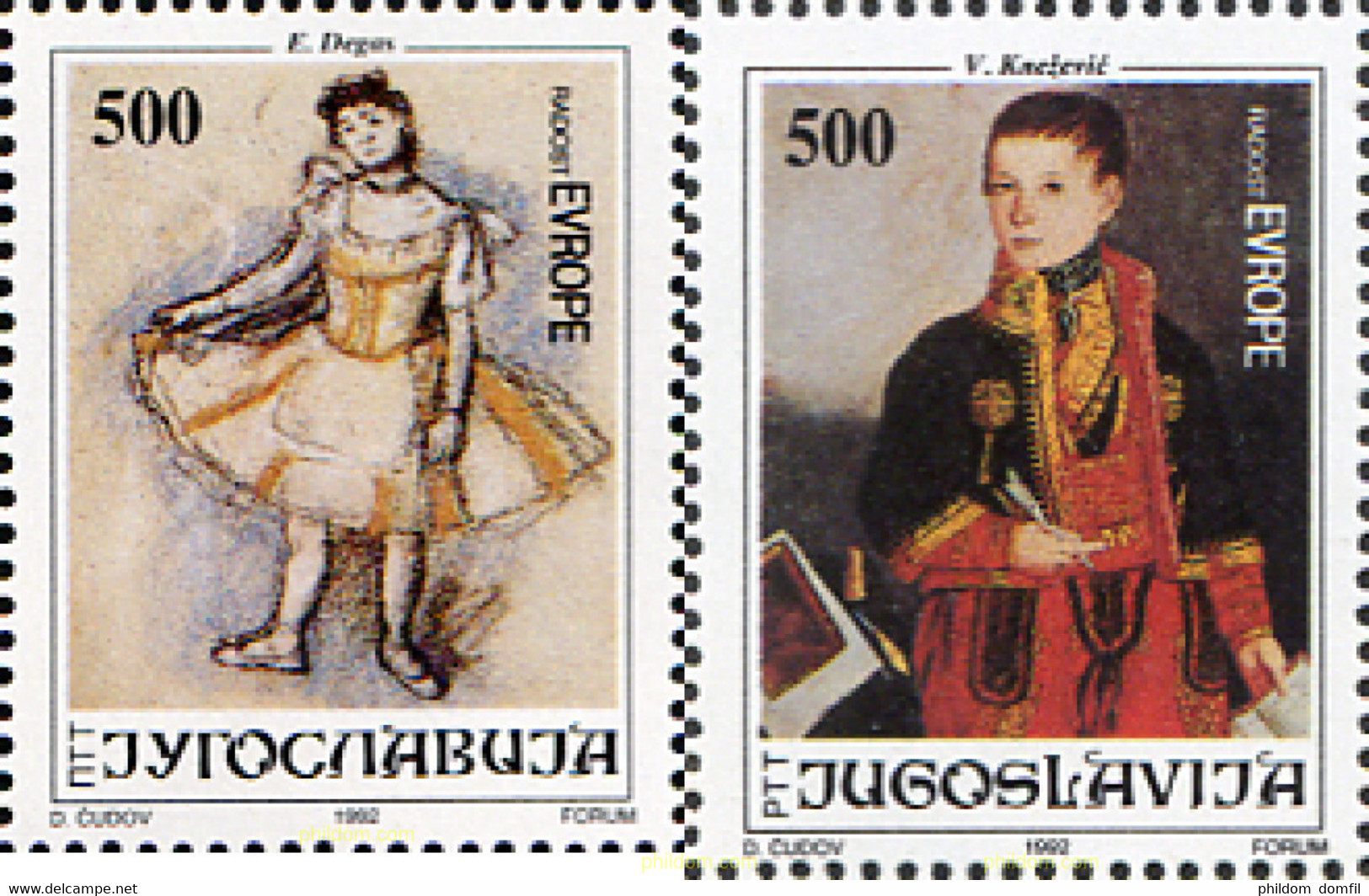 287561 MNH YUGOSLAVIA 1992 PINTURA - Collezioni & Lotti