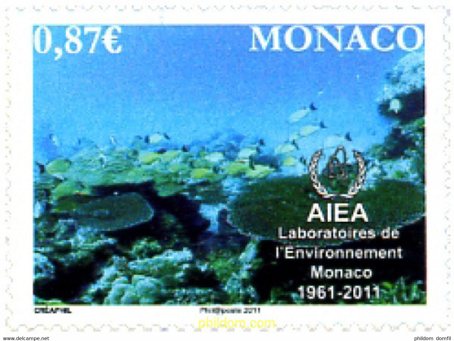 259433 MNH MONACO 2011 CINCUENTENARIO DE LA PRESENCIA DE LA AGENCIA INTERNACIONAL DE ENERGIA ATOMICA - Otros & Sin Clasificación