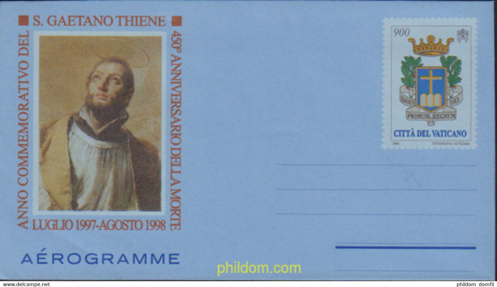 588067 MNH VATICANO 1998 450 ANIVERSARI DE LA MUERTE DE SAN GAETANO THIENE - Used Stamps