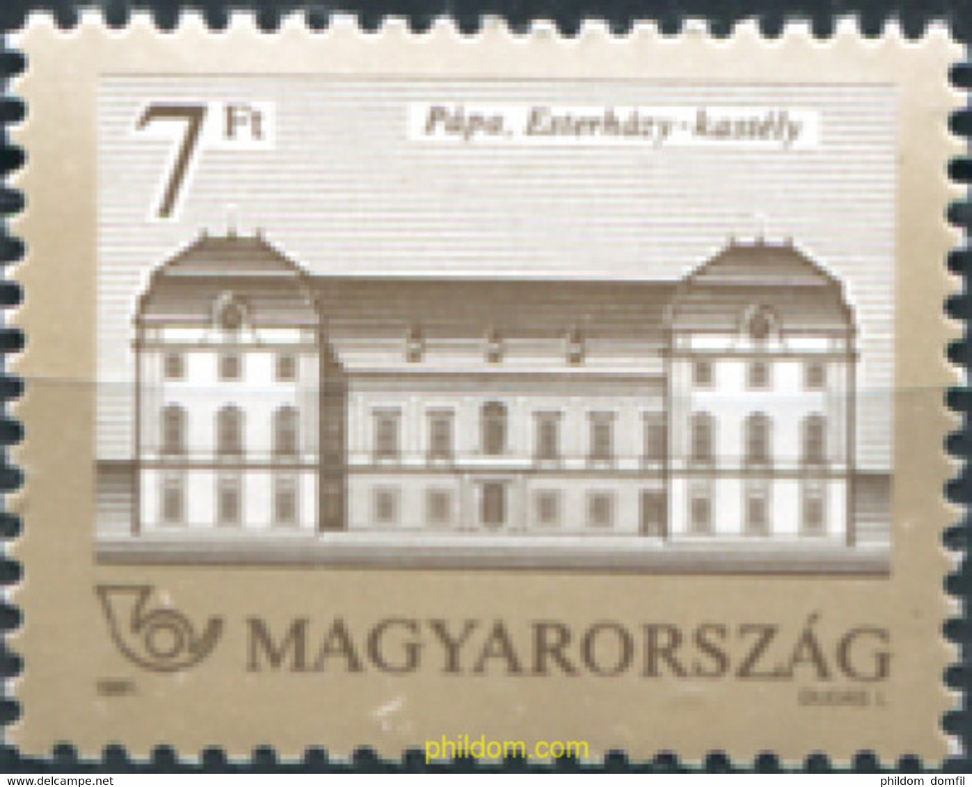 325478 MNH HUNGRIA 1991 EDIFICIO - Usati