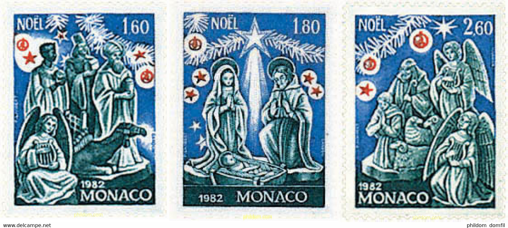 34799 MNH MONACO 1982 NAVIDAD - Autres & Non Classés