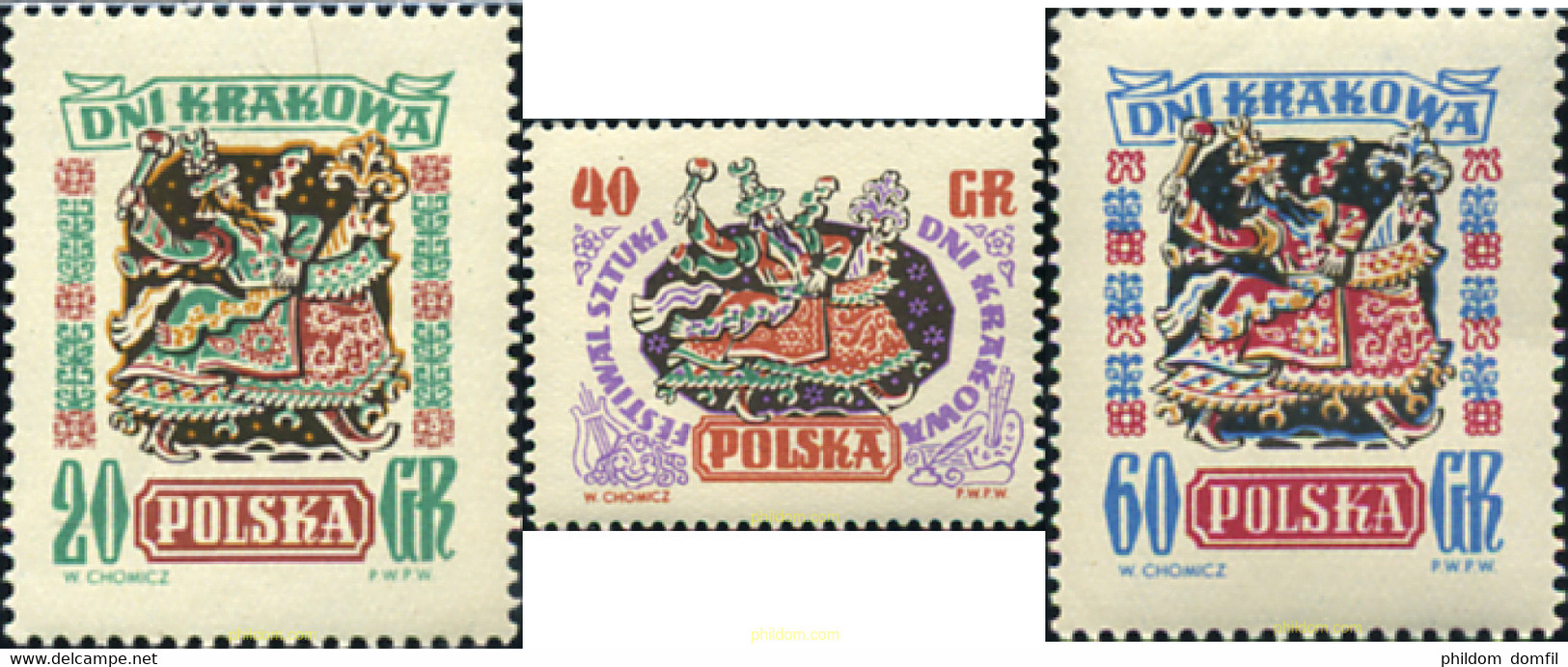 166211 MNH POLONIA 1955 FIESTAS DE CRACOVIE - Non Classés