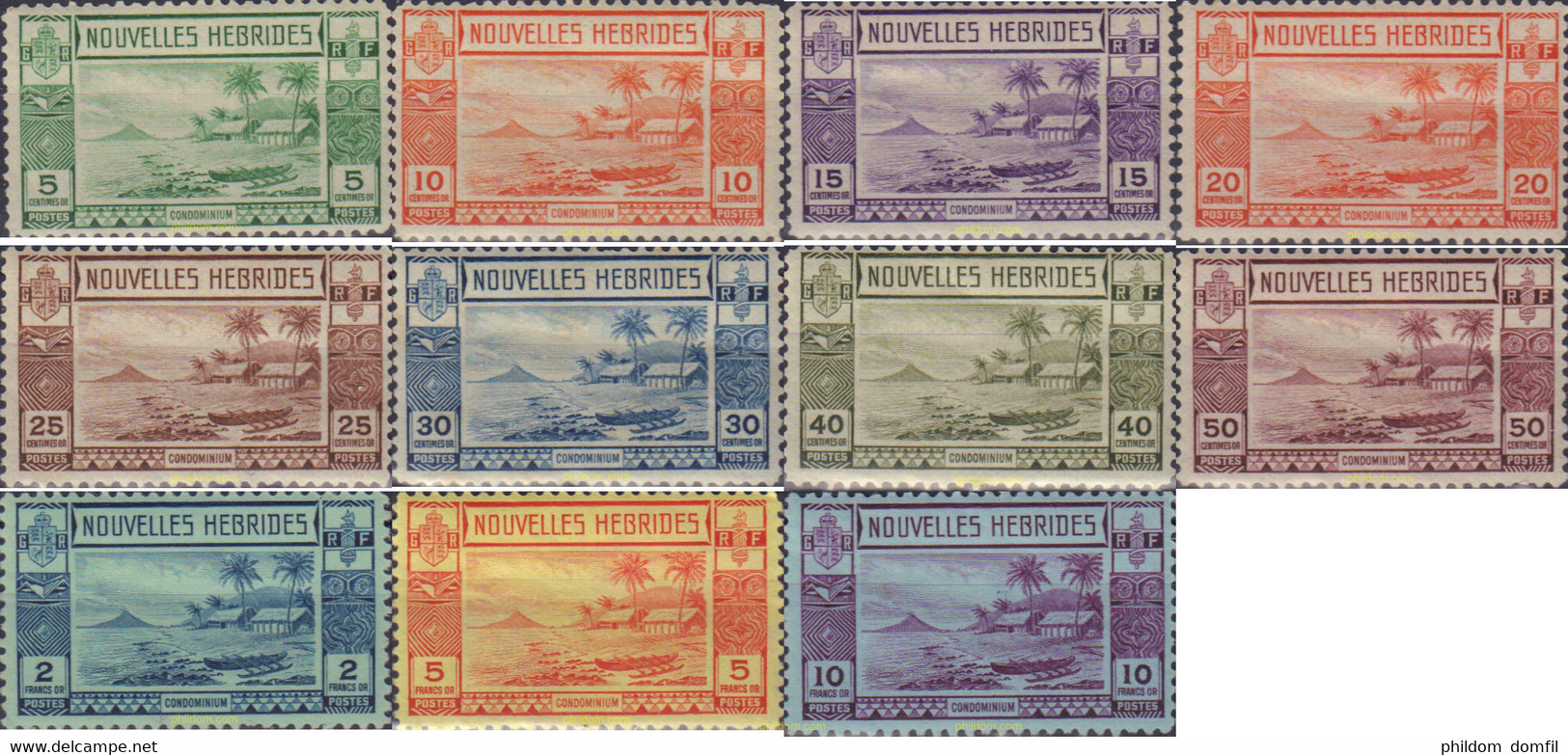 628809 MNH NUEVAS HEBRIDAS 1938 PAISAJES - Colecciones & Series