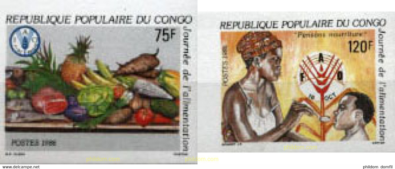 193986 MNH CONGO 1986 DIA DE LA ALIMENTACION - FDC