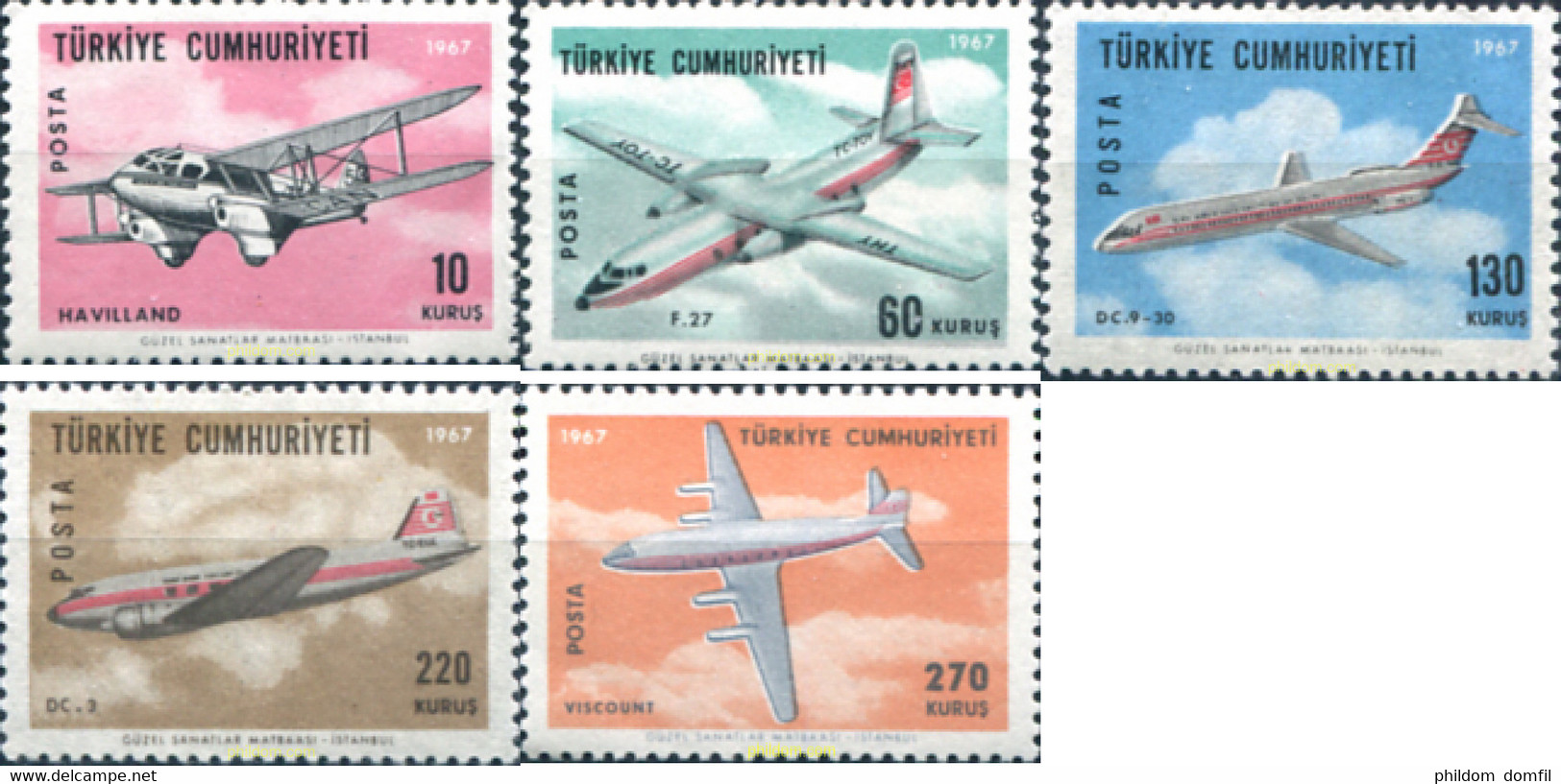 172497 MNH TURQUIA 1967 LINEAS AEREAS TURCAS - Colecciones & Series