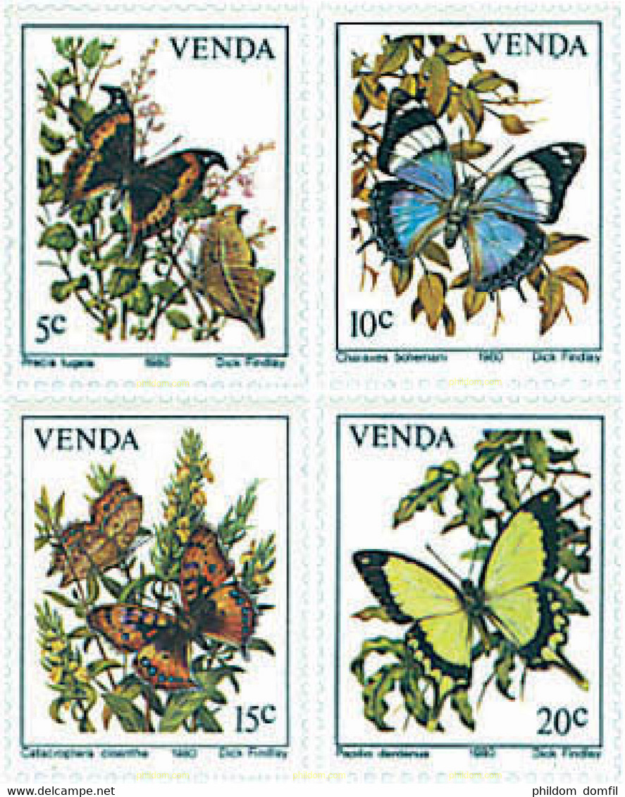 95349 MNH VENDA 1980 MARIPOSAS - Venda