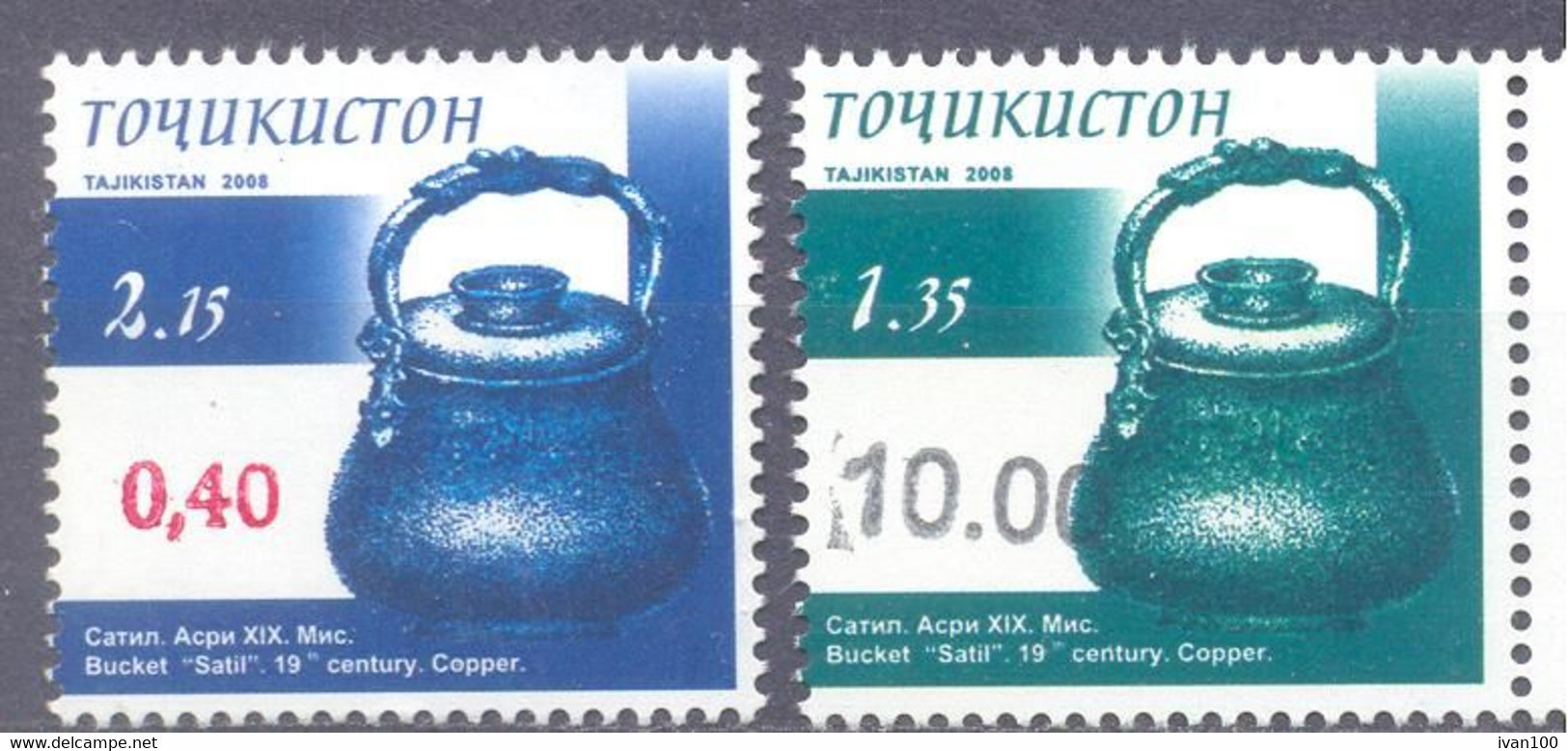 2022. Tajikistan, Kettle, 2v With New OP Values, Mint/** - Tadschikistan