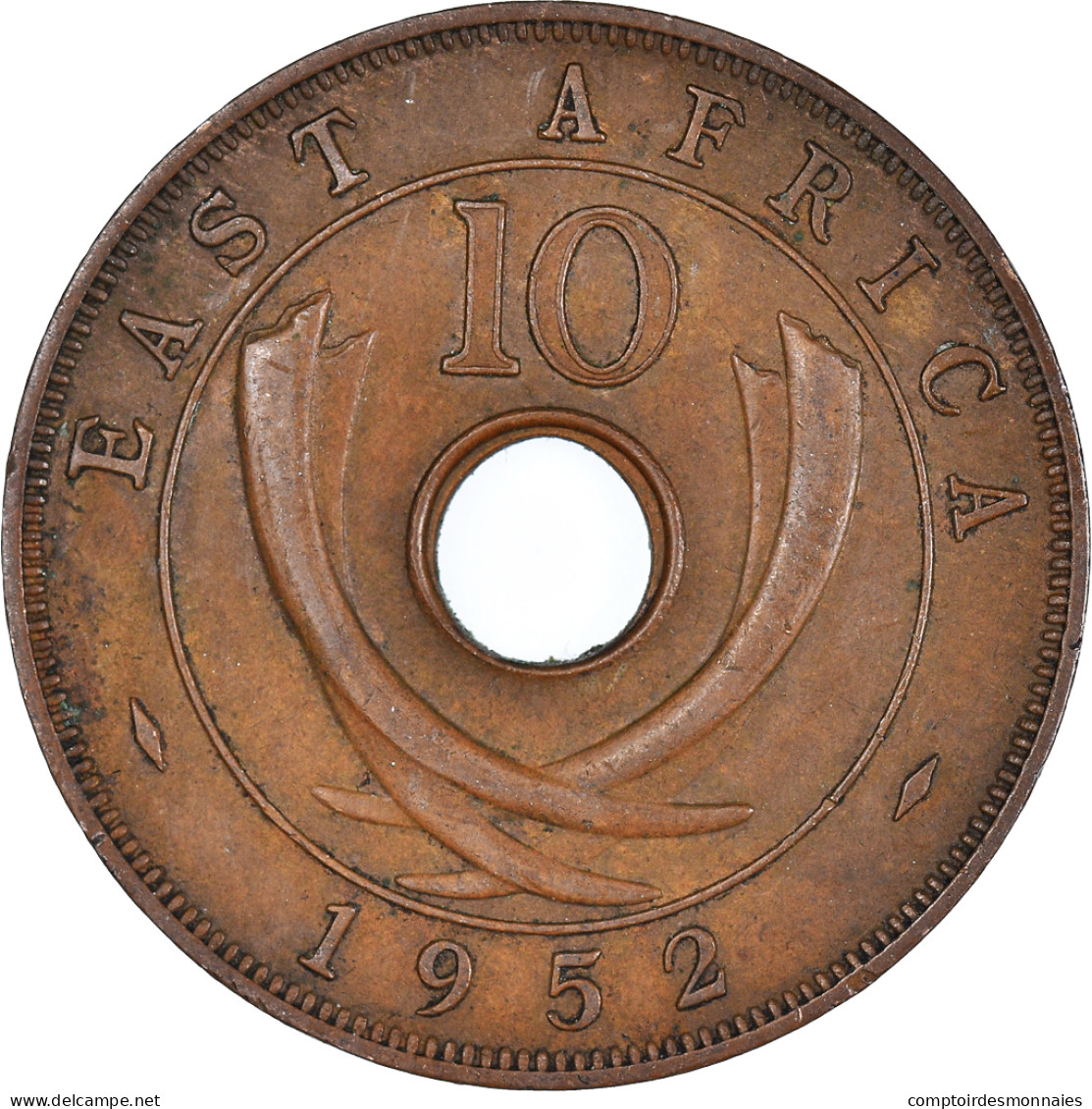 Monnaie, Afrique Orientale, 10 Cents, 1952 - Colonia Británica