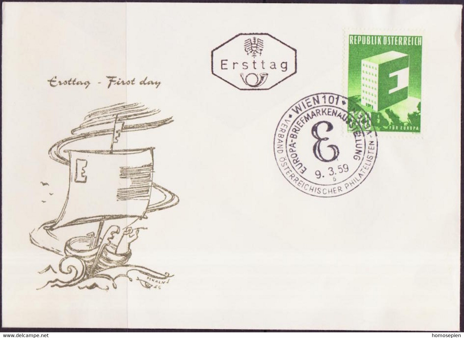 Europa CEPT 1959 Autriche - Österreich - Austria FDC7 Y&T N°901 - Michel N°1059 - 2,40s EUROPA - 1959