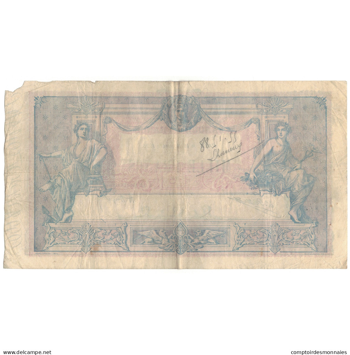 France, 1000 Francs, Bleu Et Rose, 1925, M.2083, TB, Fayette:36.41, KM:67j - 1 000 F 1889-1926 ''Bleu Et Rose''