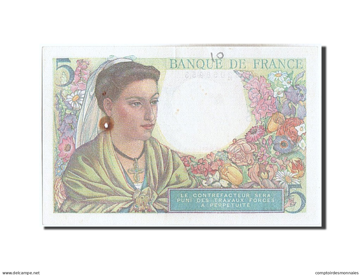 Billet, France, 5 Francs, 5 F 1943-1947 ''Berger'', 1945, 1945-04-05, TTB - 5 F 1943-1947 ''Berger''
