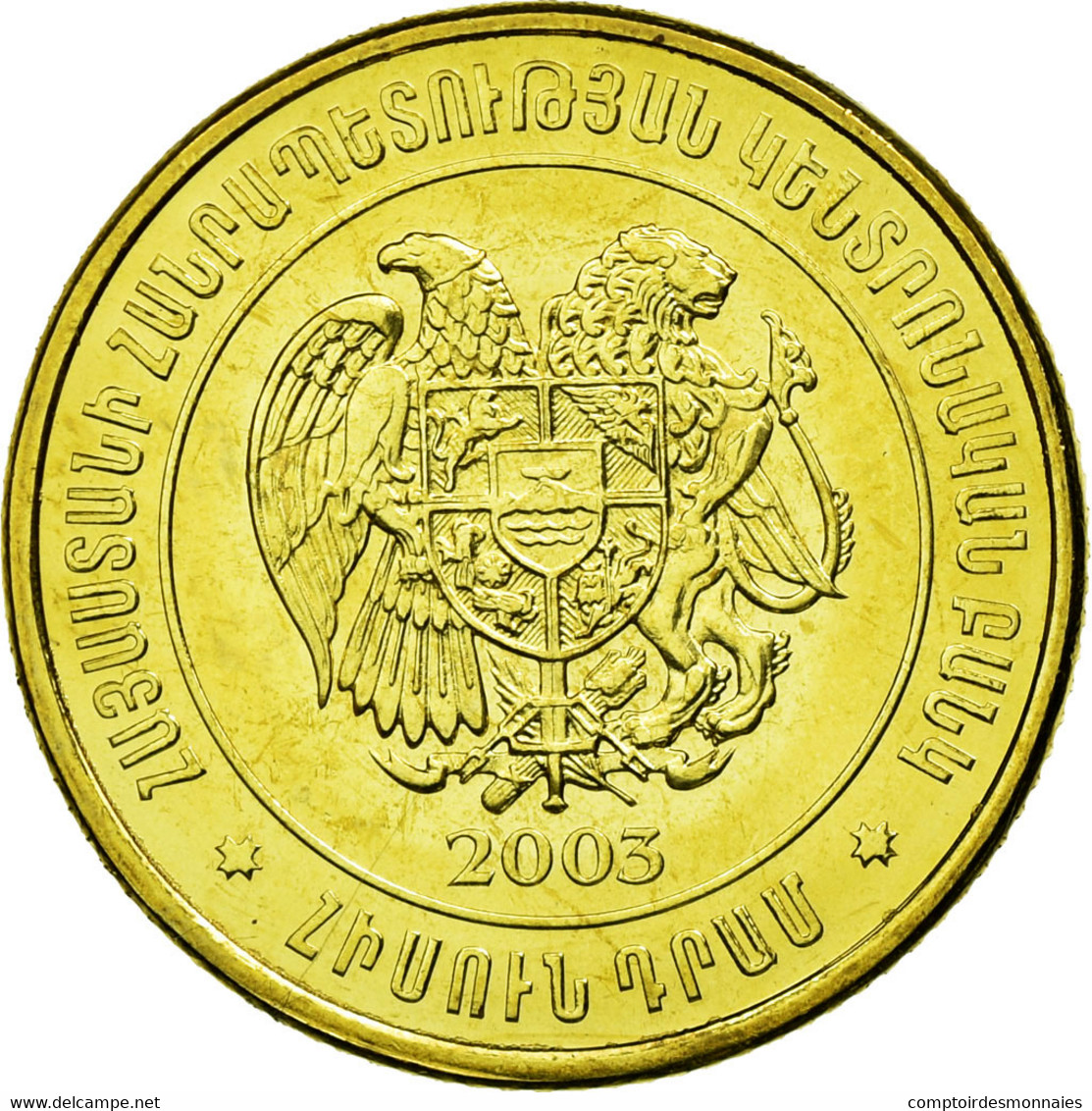 Monnaie, Armenia, 50 Dram, 2003, SPL, Brass Plated Steel, KM:94 - Arménie