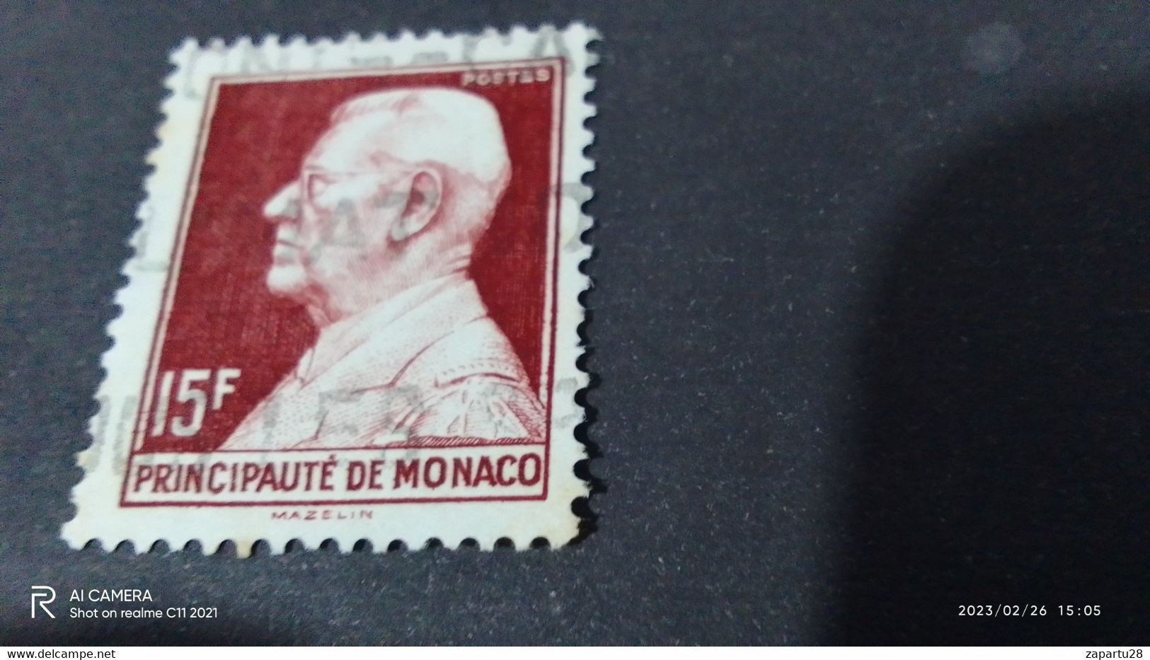 MONACO- 1950--51   15FR .PRİNCE LOUIS II.. DAMGALI - Used Stamps